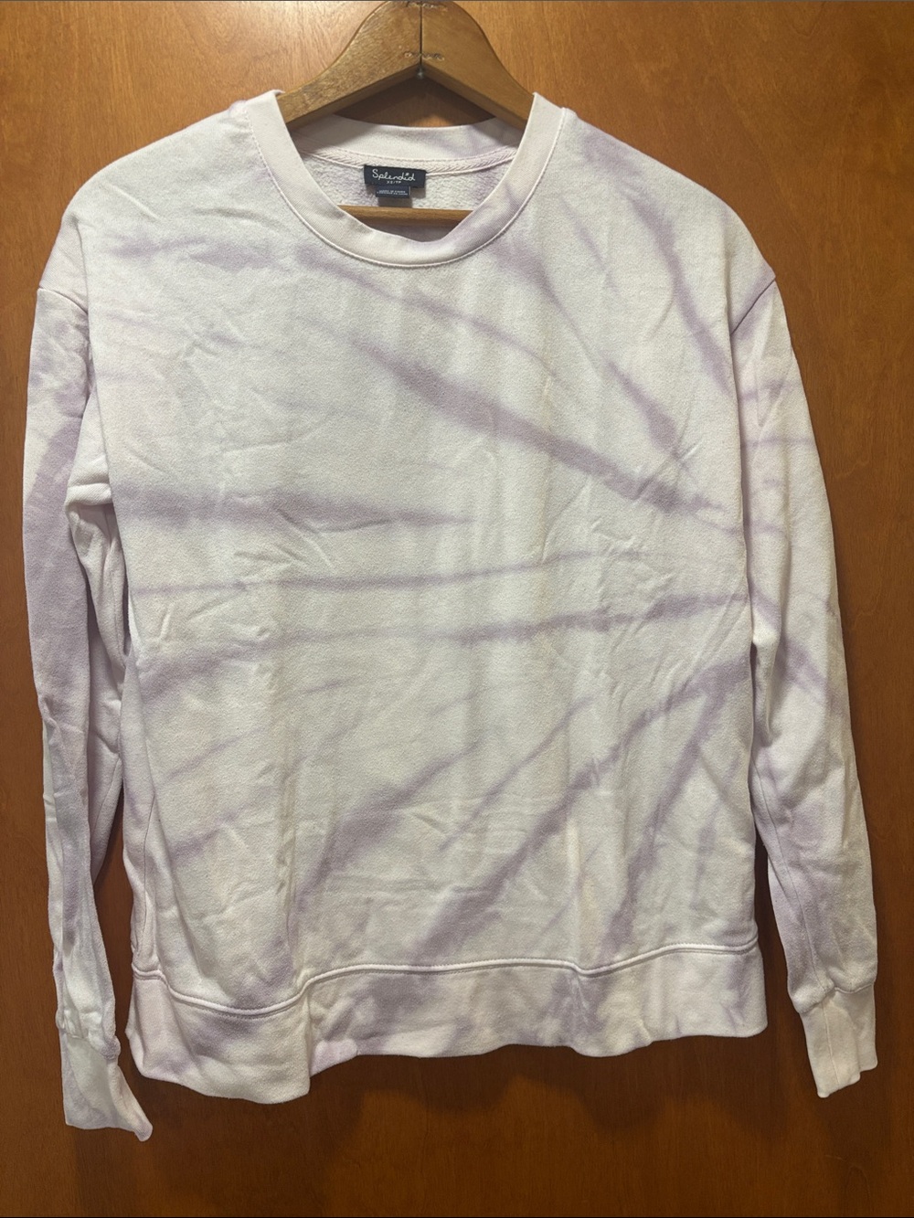 Splendid Women’s Crewneck Sweatshirt - Light Lavender Tie-Dye